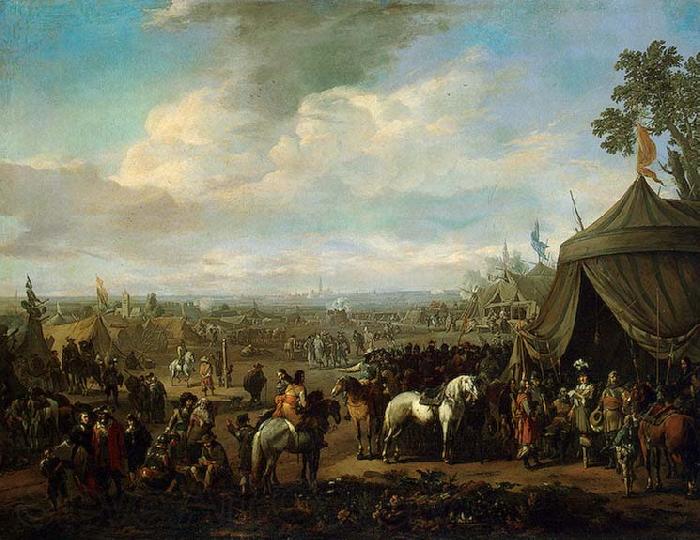 Johannes Lingelbach Flemish Town Sieged by the Spanish Soldiers Norge oil painting art